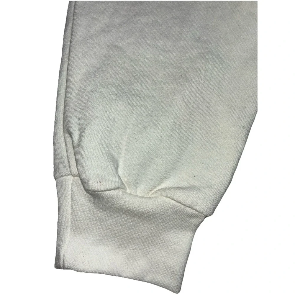 Sweatshirt‎ XS White Relaxed Fleece Chateaux Back Print NEW *spots